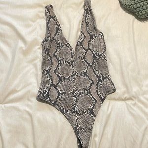Babaton Snakeskin Bodysuit